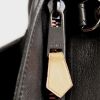 Travel bag in black leather - Detail D4 thumbnail