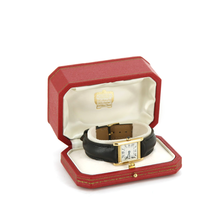 Cartier Tank Uhr in Gelbgold um 1960 - Detail D2