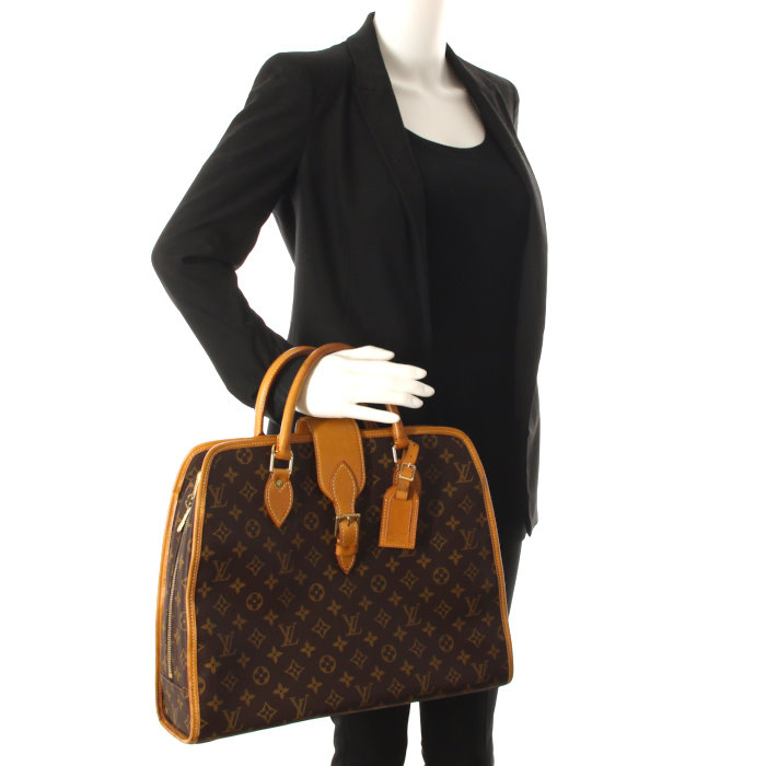 Bag in monogram canvas and natural leather - Detail D1