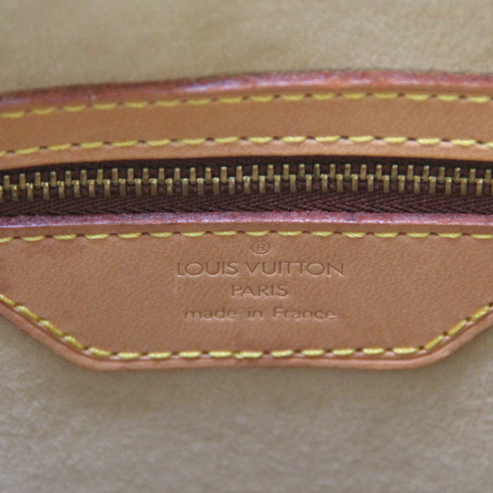 Sac en toile monogram enduite et cuir naturel - Detail D3