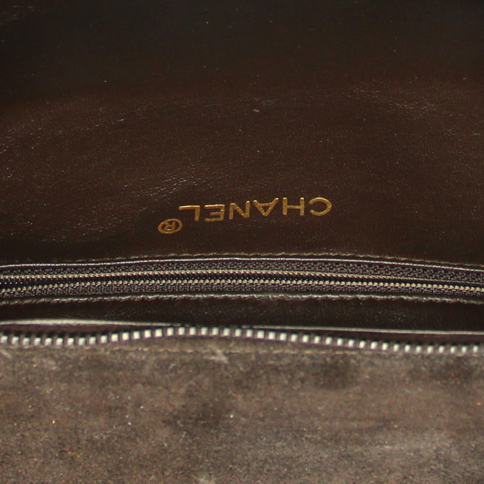 Borsa a scatola in camoscio marrone - Detail D3