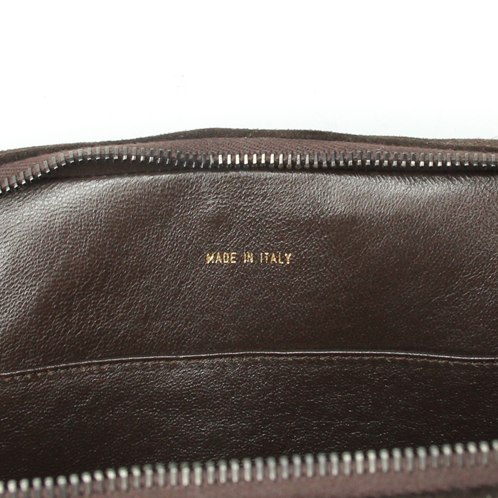 Bolso caja en ante marrón - Detail D4