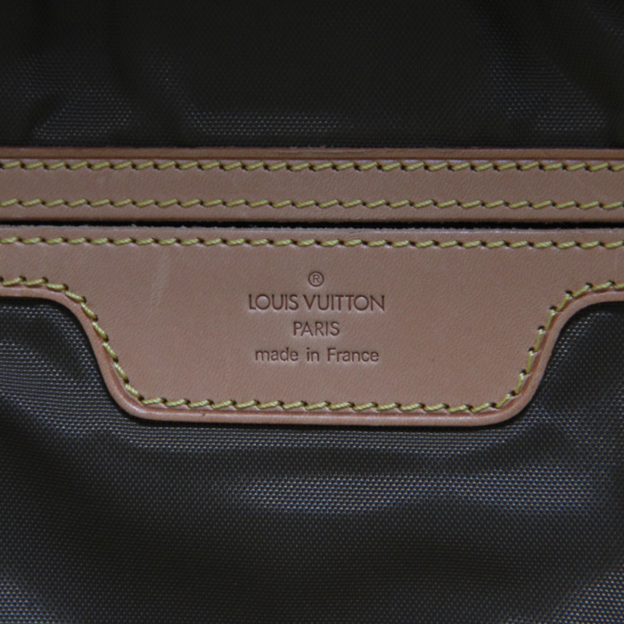 Sac de voyage en toile monogram enduite et cuir naturel - Detail D3