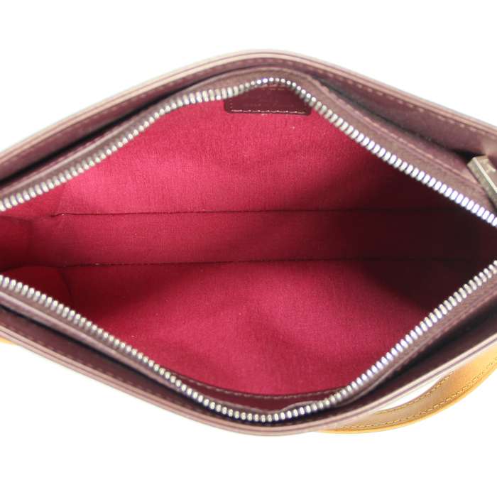 Borsa in pelle monogram viola - Detail D4
