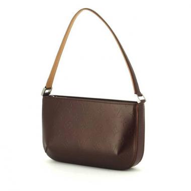 Borsa in pelle monogram viola