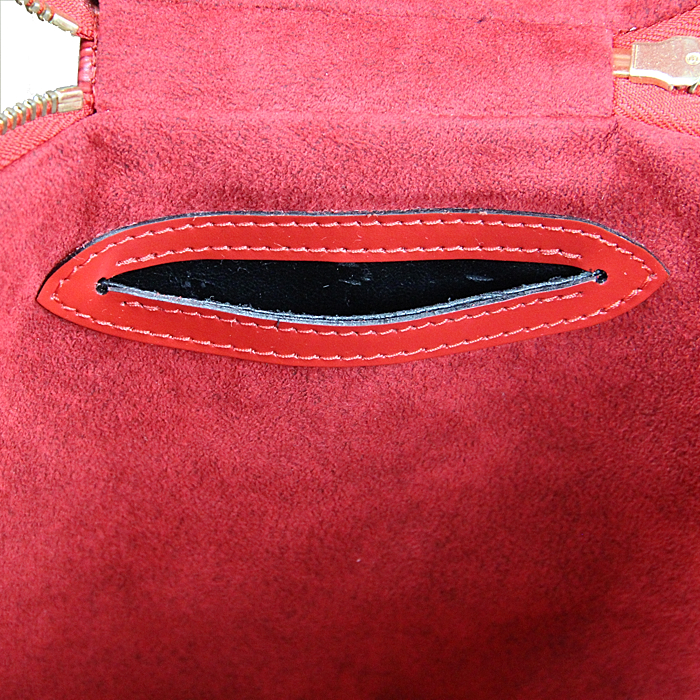Vanity Cannes en cuir épi rouge - Detail D3