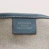 Shopping bag in tela e pelle blu - Detail D3 thumbnail