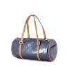 Handbag in blue monogram leather - 00pp thumbnail