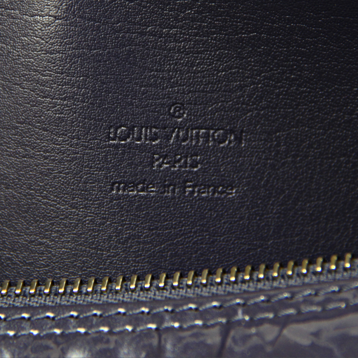 Borsa in pelle monogram blu - Detail D5
