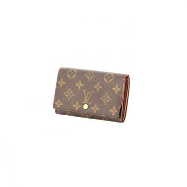 Louis Vuitton Portefeuille Trésor en toile Monogram et cuir marron