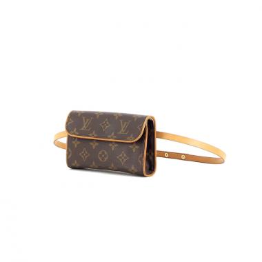 Louis Vuitton pochette ceinture "Fiorentine" en toile Monogram et cuir naturel