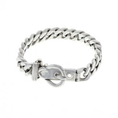 Hermès bracelet Sellier en argent petit modèle