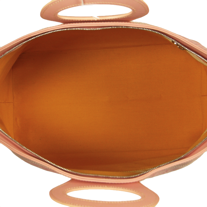 Borsa da weekend in tela monogram e pelle rosa - Detail D2