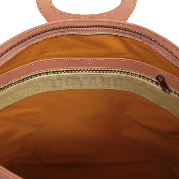 Sac de week end en toile monogram et cuir rose - Detail D3