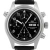 IWC Pilot Double Chronograph watch in stainless steel ref.  3713 Circa 2000 - 00pp thumbnail