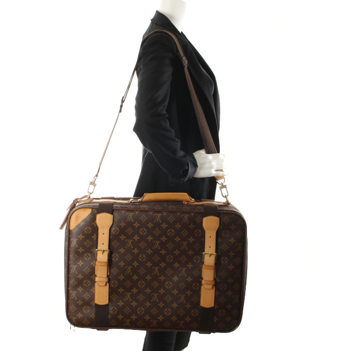 Louis Vuitton Satellite in monogram canvas and natural leather - Detail D1