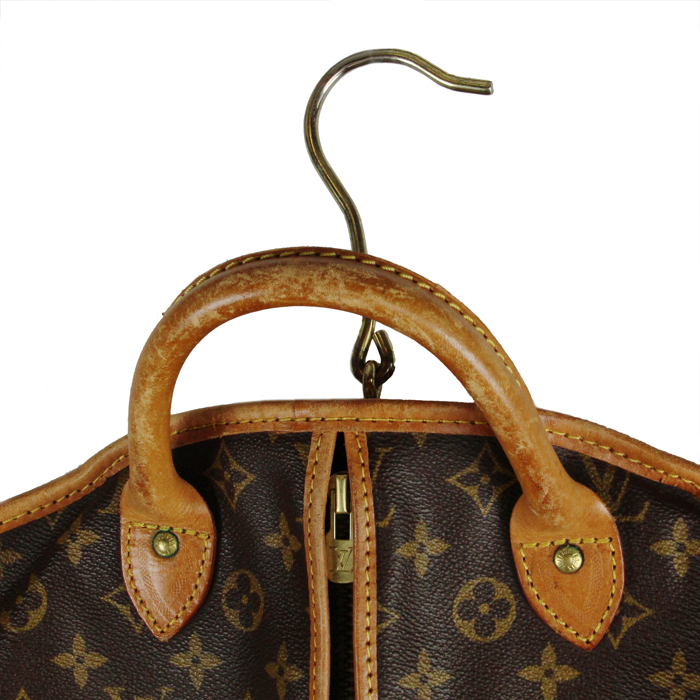Louis Vuitton Housse porte-habit en toile monogram et cuir naturel - Detail D2