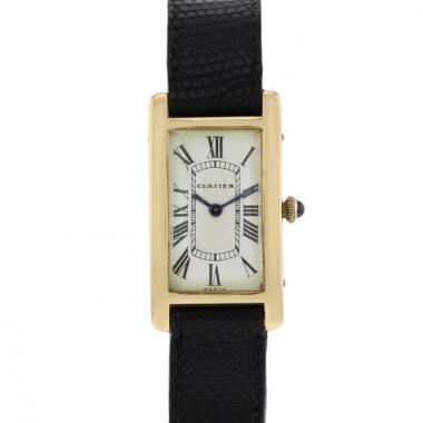 Reloj de pulsera Tank Cintrée de oro amarillo