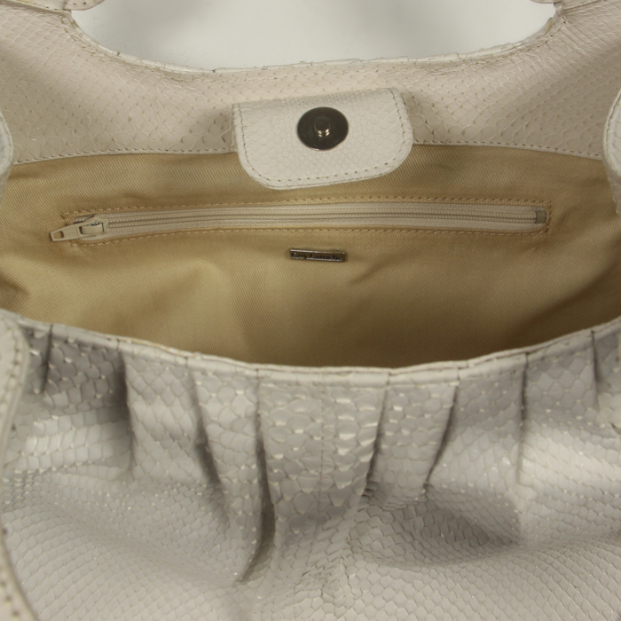 Handbag in white python - Detail D3