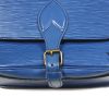 Bolso Cartouchière en cuero Epi azul - Detail D4 thumbnail