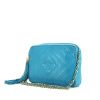 Camera shoulder bag in turquoise leather - 00pp thumbnail