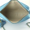 Camera shoulder bag in turquoise leather - Detail D2 thumbnail