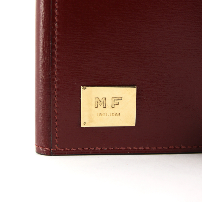 Monedero Hermès en cuero rojo - Detail D2