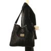 Shopping bag in black quilted leather - Detail D2 thumbnail