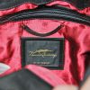 Shopping bag in pelle trapuntata nera con motivo a spina di pesce - Detail D4 thumbnail