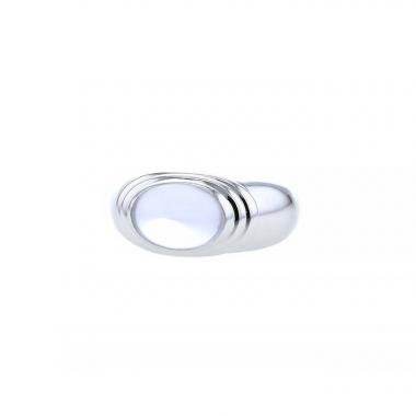 Bague en or blanc et quartz bleu