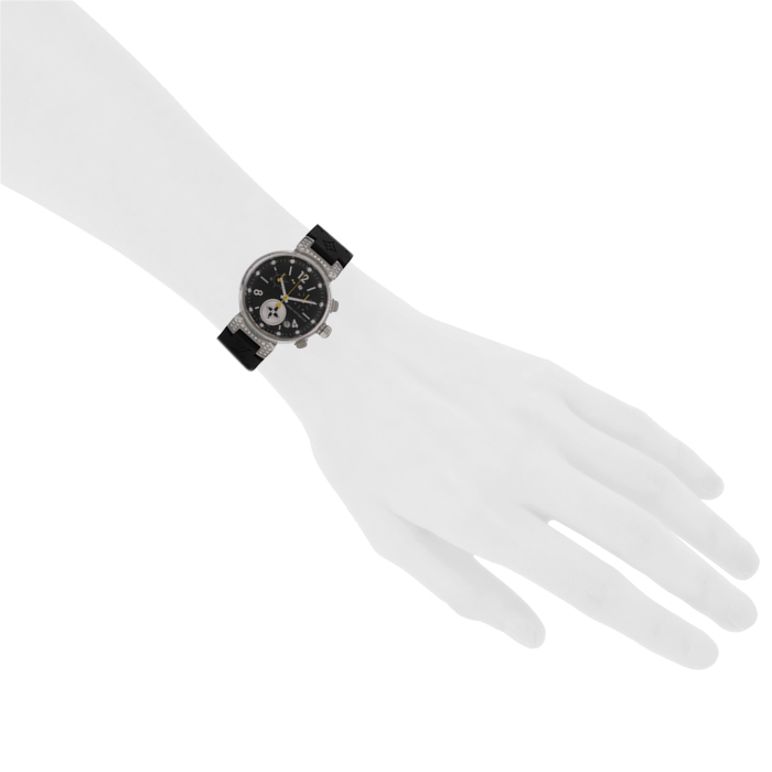 Orologio Louis Vuitton Tambour Lovely Cup in acciaio Ref. Q132K - Detail D1