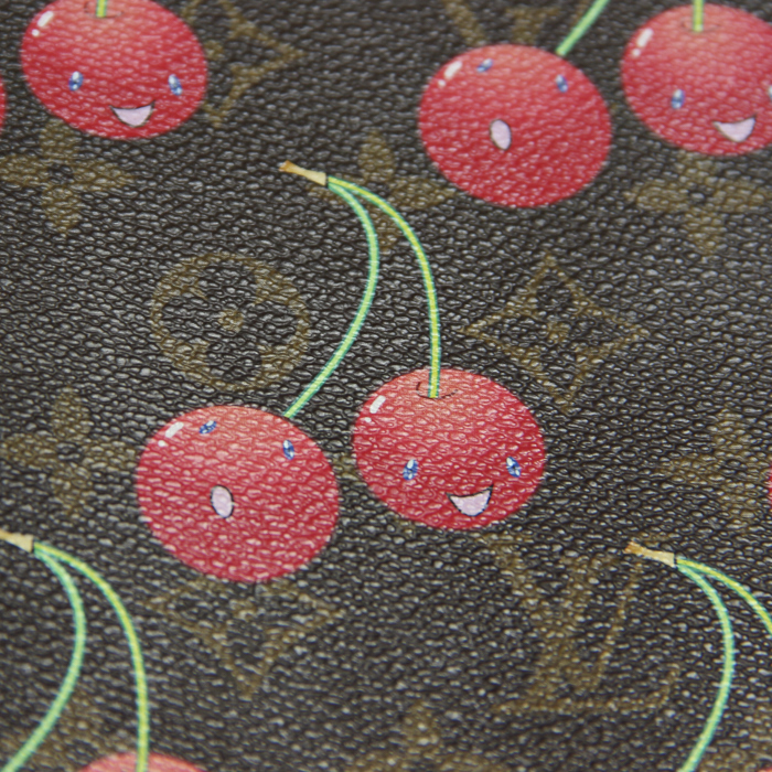 Louis Vuitton Sac Plat Cherry en Toile monogram et Cuir Naturel - Detail D4