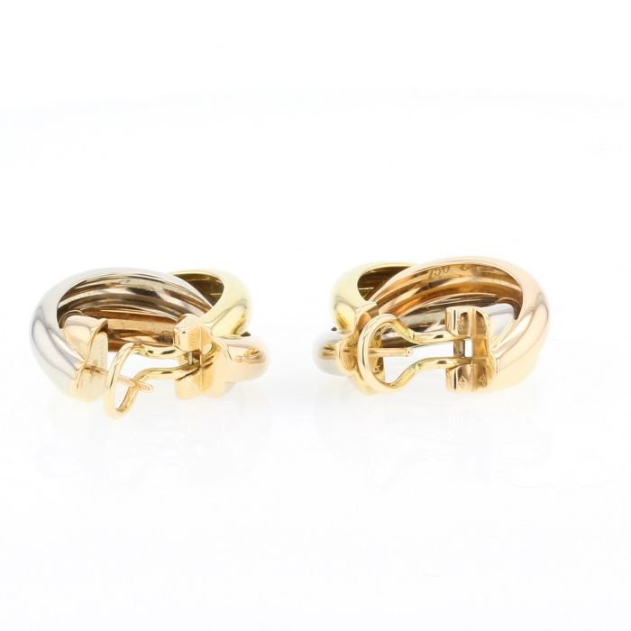 Cartier earrings Trinity 3 golds - Detail D2
