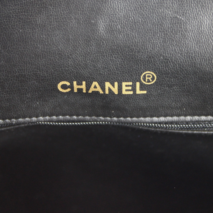 Sac à main Boston en cuir matelassé blanc et noir - Detail D3