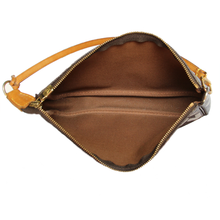 Louis Vuitton accessory-clutch in grey monogram graffiti canvas and natural leather - Detail D2