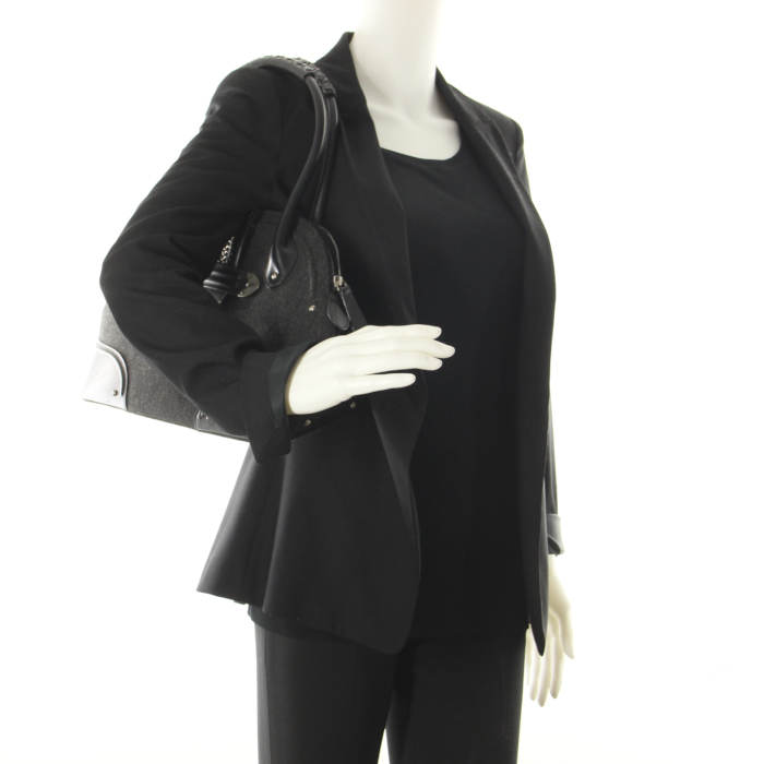 Dior en toile grise et cuir noir - Detail D1