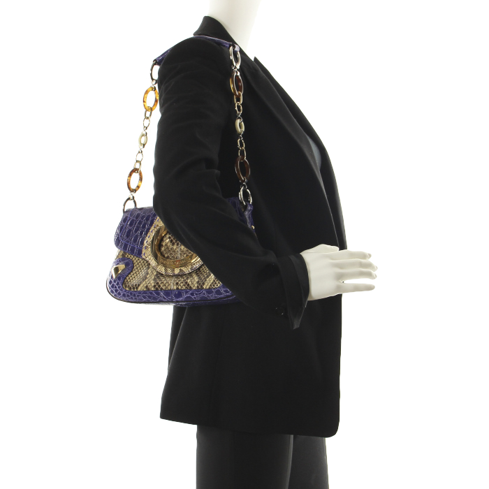 Dolce & Gabbana in beige python and purple crocodile - Detail D1