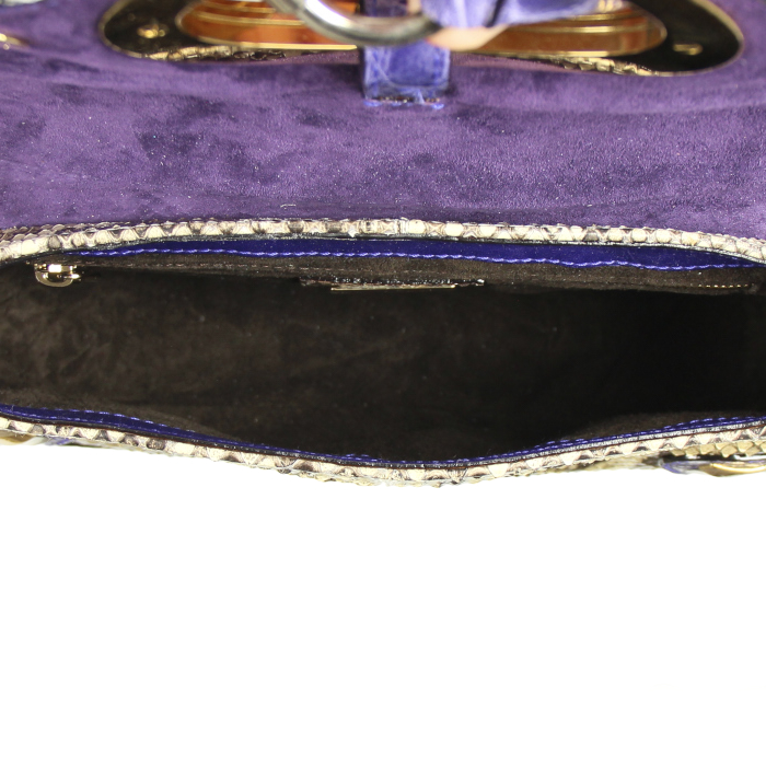 Dolce & Gabbana en python beige et crocodile violet - Detail D2