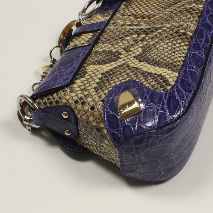 Dolce & Gabbana en python beige et crocodile violet - Detail D4