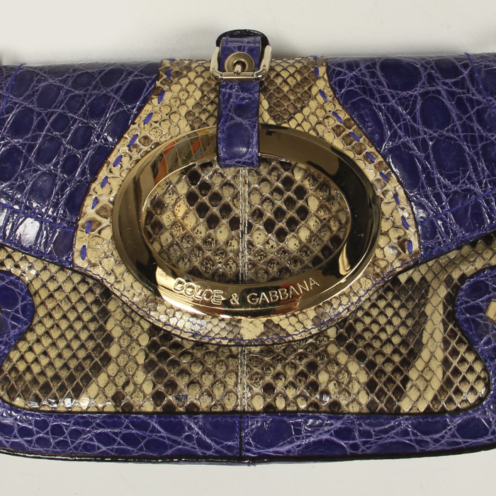 Dolce & Gabbana en python beige et crocodile violet - Detail D5