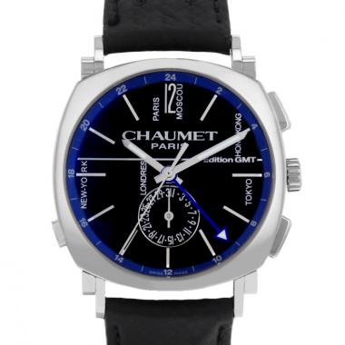 Montre Chaumet Dandy Second fuseau horaire en acier vers 2010