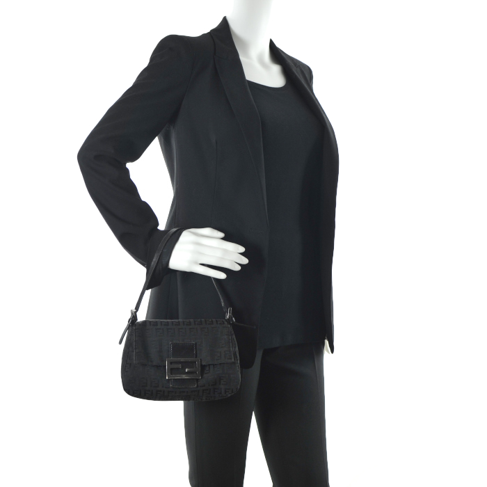 Sac à main Big Mama en toile monogram et cuir noir - Detail D1