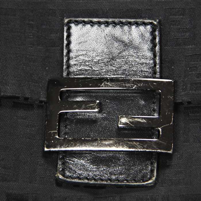Borsa Big Mama in tela monogram e pelle nera - Detail D4