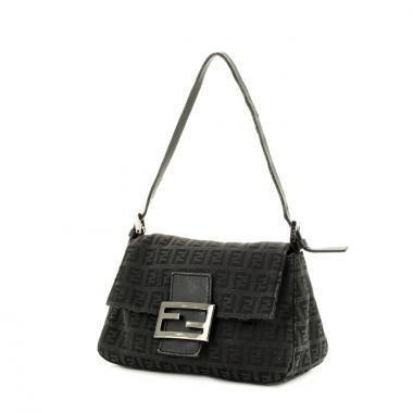 Borsa Big Mama in tela monogram e pelle nera