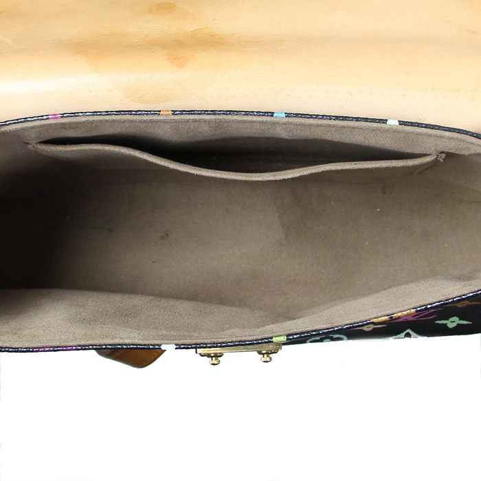 Louis Vuitton Sologne en toile monogram multicolore et cuir naturel - Detail D3