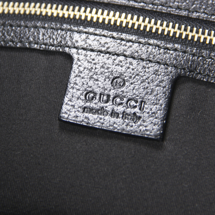 Gucci Bag in monogram canvas and black leather - Detail D3