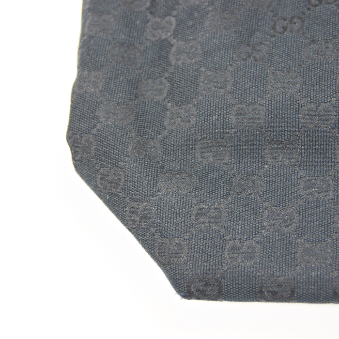 Gucci Bag in monogram canvas and black leather - Detail D4