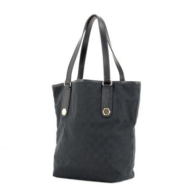Bolso de mano en lona Monogram y cuero negro