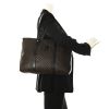 Celine in monogram canvas and black leather - Detail D1 thumbnail