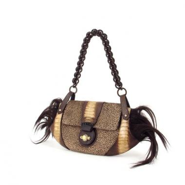 Fendi en poulain tacheté, cuir et crin